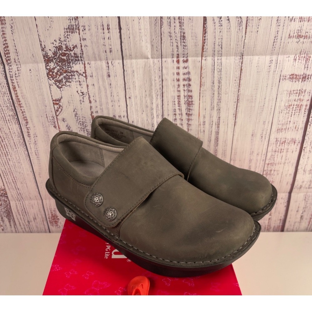 Alegria Slip Resistant Clog Leather DEL-7413 38 Service Medical Professional
